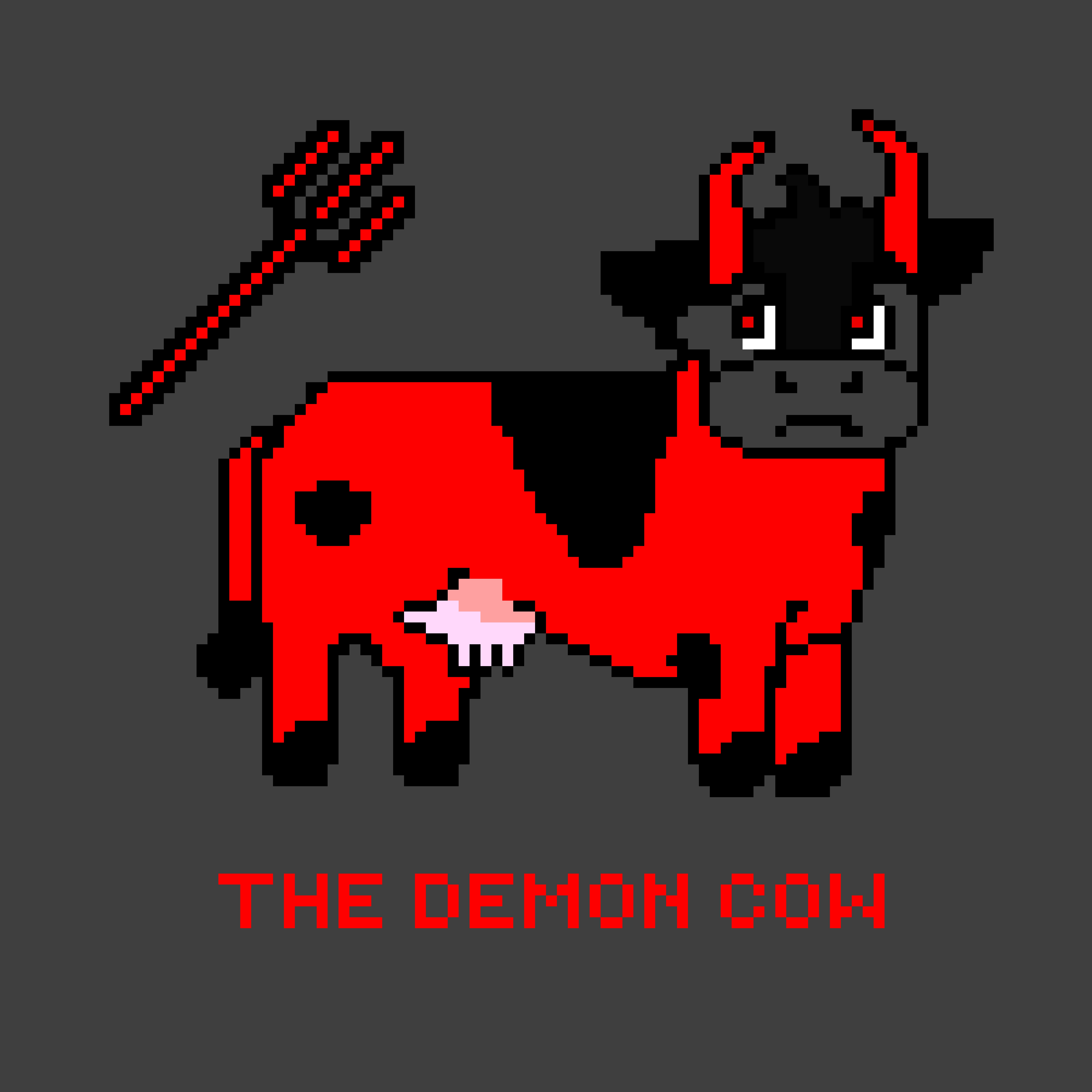 Pixel Cow NFTs - The Demon Cow